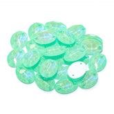 Electric Neon Greenwrap Oval Shape High Quality Glass Sew-on Rhinestones WholesaleRhinestone